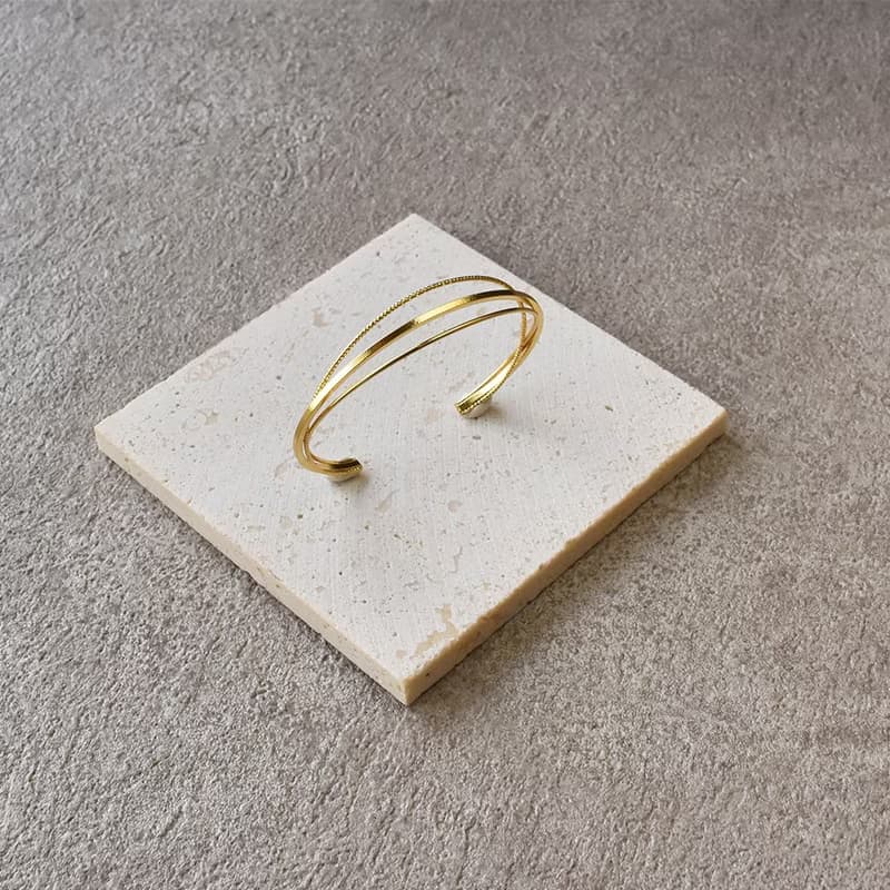 黃銅18K金多層次手環