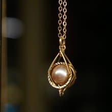 人魚之淚 珍珠項鍊 幻金 古典美 高貴 招財水晶 情人節禮物