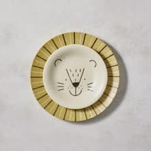 【福袋】日本美濃燒 - 萌萌毛獅餐盤 - 禮盒組(2件式)