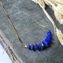 VIIART。汪洋。青金石古著金項鍊鎖骨鍊。限量發售