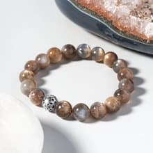 黑太陽石925銀水晶手鍊