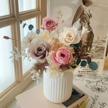 Miss。花謎 【牛奶罐永生桌花】高盆 開幕花禮 盆花