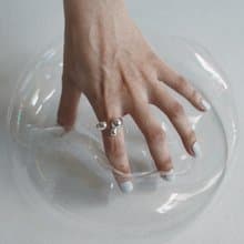 Foaming ring 發泡純銀戒指