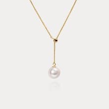 Clair de Luna | 7-7.5mm 日本Akoya海水珍珠18K 蕭邦Y字鏈