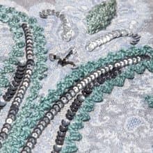 喀什米爾Cashmere/水煮羊毛披肩/針織圍巾/刺繡圍巾/羊絨披巾-花