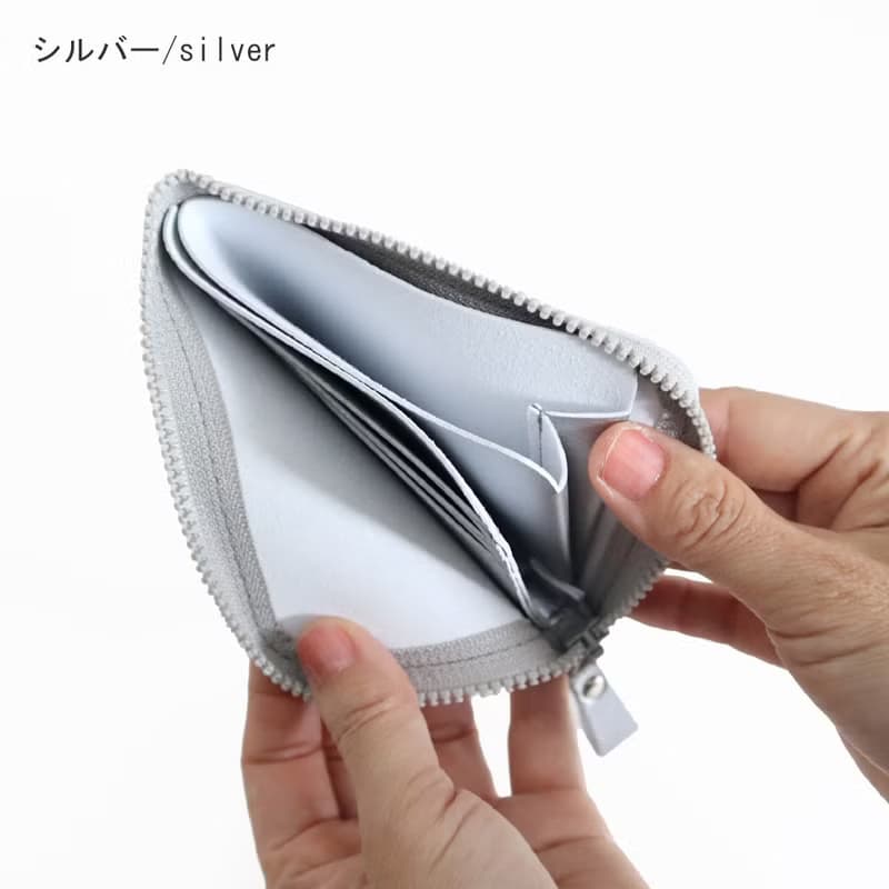 8色　薄型ミニ財布　お札とカードも入って小銭も見やすい　超軽量で水や傷に強い丈夫な上質人工皮革製