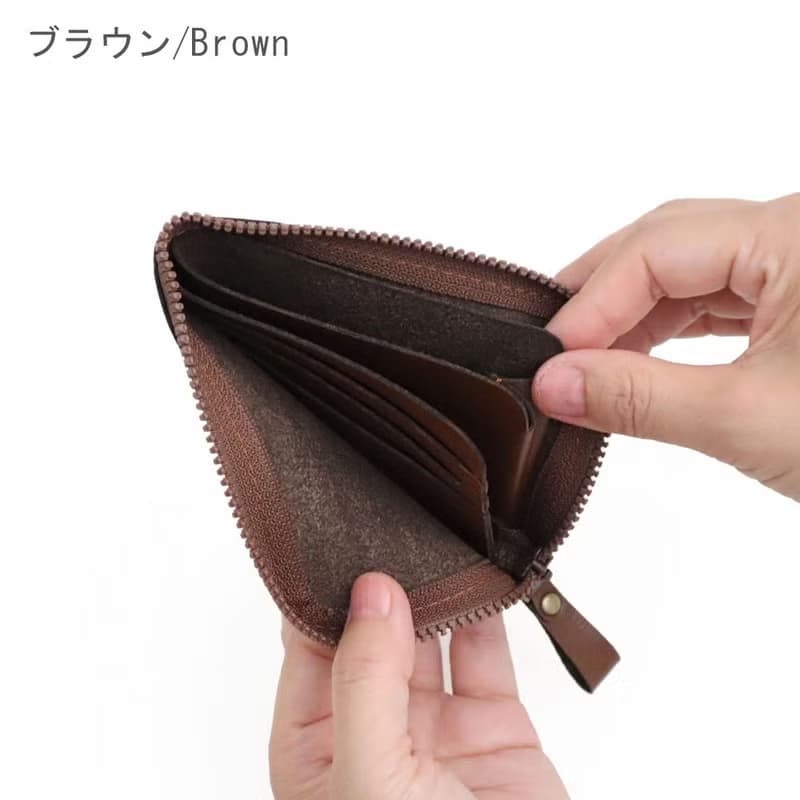 8色　薄型ミニ財布　お札とカードも入って小銭も見やすい　超軽量で水や傷に強い丈夫な上質人工皮革製