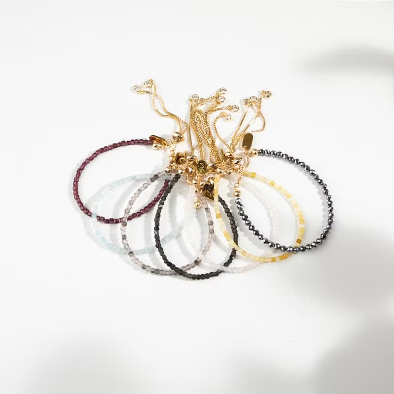 【糖漬】極細方糖手鍊-多種水晶可選