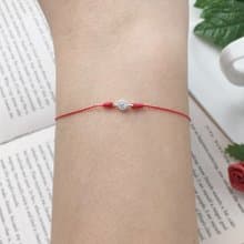 Le Bonheur Line 幸福線 純銀 銀小鑽 婚禮 姻緣 紅線手鍊 閨蜜