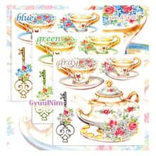 Rose bunch teapot sticker(B type)