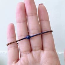 青金石 蠟線手環 極細 / 護身之石 帶珍珠耳環的女子 珍貴