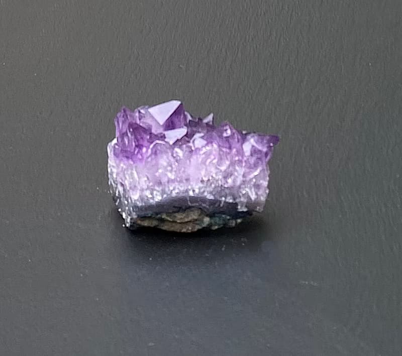 招財開運-天然原皮原礦紫大牙晶簇共生黑碧璽 消磁淨化 快速出貨