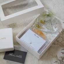 【 浮游花香水瓶 & 飾品聯名禮盒】簡約 純銀飾品