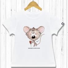 STATELYWORK 厭世生肖-老鼠-男女童裝白T恤