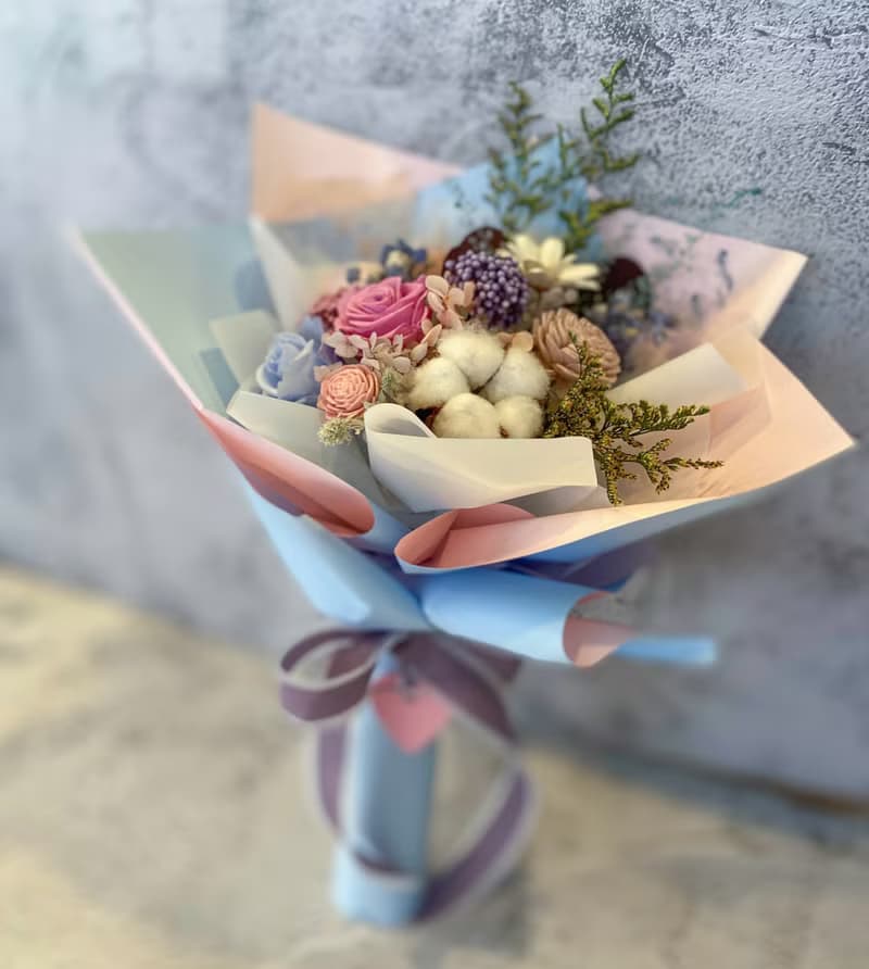 永生玫瑰花束 畢業花束 情人節花束 韓式花束 祝賀 禮物