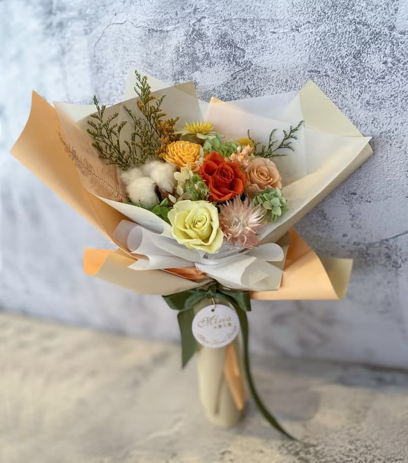 永生玫瑰花束 畢業花束 情人節花束 韓式花束 祝賀 禮物