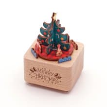敲敲木-聖誕樹旋轉音樂盒 交換禮物 聖誕節禮物