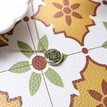 手繪花磚 維多利亞 項鍊 手工飾品