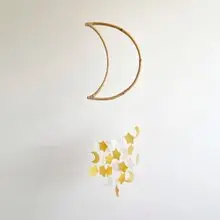 DIY-KIT | Brooklyn, 11pm_Star, Crescent_Gold-M/ Shell Wind Chime Mobile | #0-344