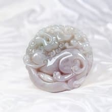 【招財神獸】紫羅蘭翡翠雙面雕貔貅項鍊 |天然緬甸玉翡翠A貨|送禮
