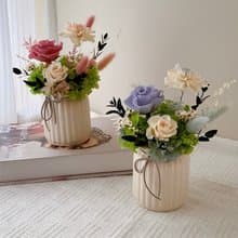 樺坊/永生花桌花/牛奶瓶桌花