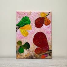 【秋日紅葉】欖仁樹無框畫/掛畫/壓克力畫/原畫/入厝/聖誕禮物