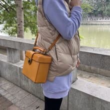 手作經典醫生包 原創復古郵差包 植鞣牛皮小方包 免費刻字印商標