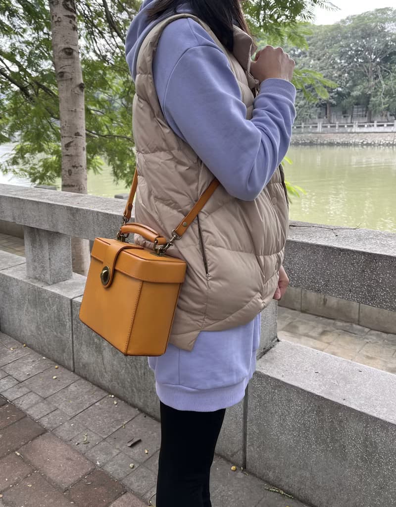 手作經典醫生包 原創復古郵差包 植鞣牛皮小方包 免費刻字印商標