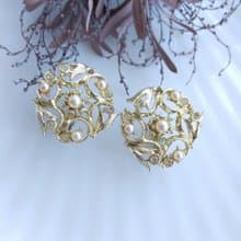 Vintage Jewelry 西洋古董飾品 SARAH COV Coronation 夾式耳環
