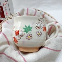 京燒立體馬克杯 - 雲錦白狐