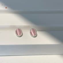 │清新│彩虹糖 • 蜜桃粉 • 耳針耳夾 • 925silver• 純銀耳飾