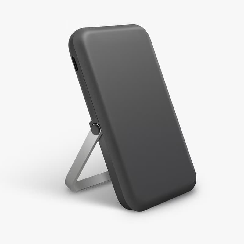 5000mAh 20W  Hoveo支架款磁吸行動電源支援MagSafe 灰黑