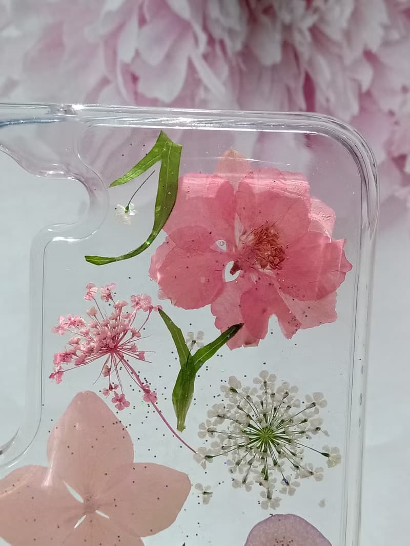 手作押花手機保護殼| Samsung Galaxy S23 | 粉色