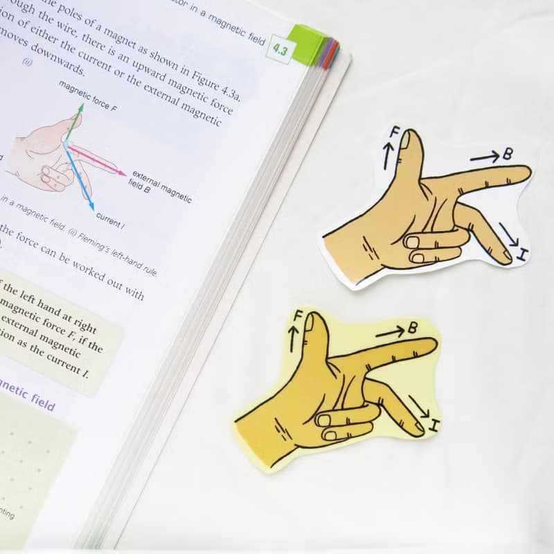 物理學 Left Hand Rule 弗萊明左手定則 貼紙