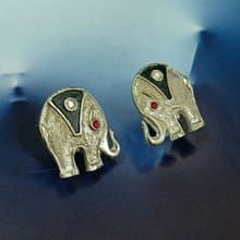 vintage jewelry  古董夾式耳環 吉象如意