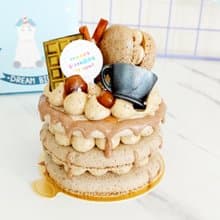 3.5吋馬卡龍塔-珍珠焦糖伯爵奶茶【生日禮物、生日蛋糕