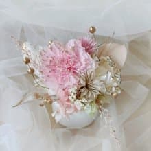永生康乃馨盆花|生日結婚開店開幕展場店面佈置七夕情人節花束中