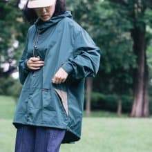 日系中性 雨衣 防水外套 透氣防風遮曬防曬斗篷 綠(香港製)