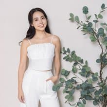 雲朵抓皺小背心       輕婚紗首選
