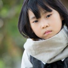 杏色 兒童圍脖 微涼春秋薄款 保加利亞純棉紡織布料 / 圍巾