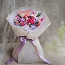 優雅烟紫永生花束