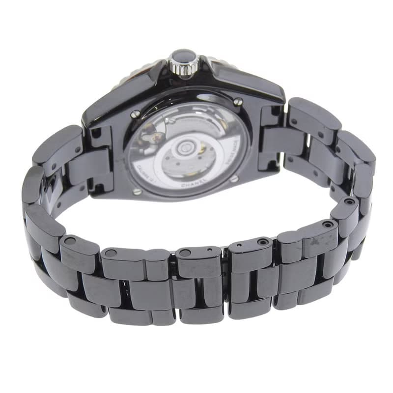 【日本直送】シャネル CHANEL J12 腕時計 12Pダイヤ cal.12.1 H5702 セラミック 自動巻き アナログ表示 ブラック文字盤【中古】