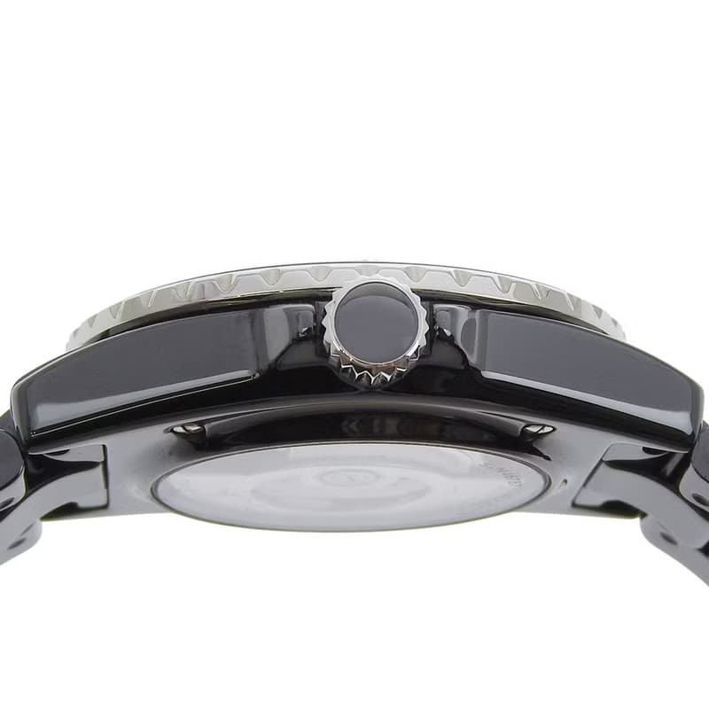 【日本直送】シャネル CHANEL J12 腕時計 12Pダイヤ cal.12.1 H5702 セラミック 自動巻き アナログ表示 ブラック文字盤【中古】