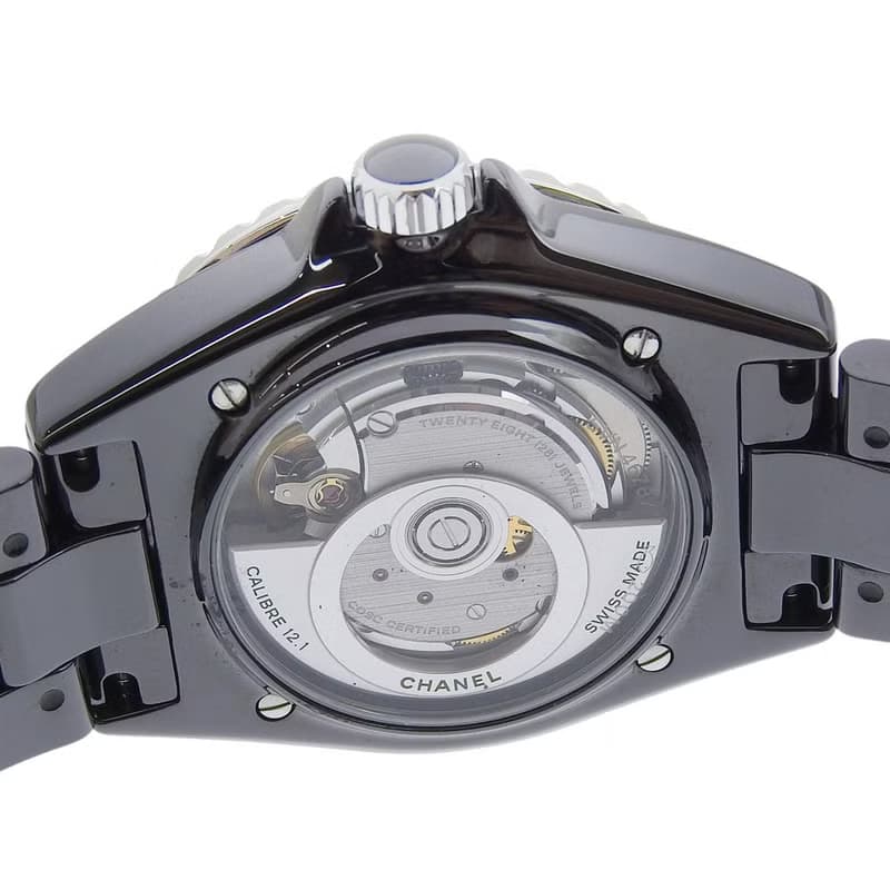 【日本直送】シャネル CHANEL J12 腕時計 12Pダイヤ cal.12.1 H5702 セラミック 自動巻き アナログ表示 ブラック文字盤【中古】