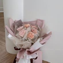Flora Flower永生康乃馨花束-裸粉色系