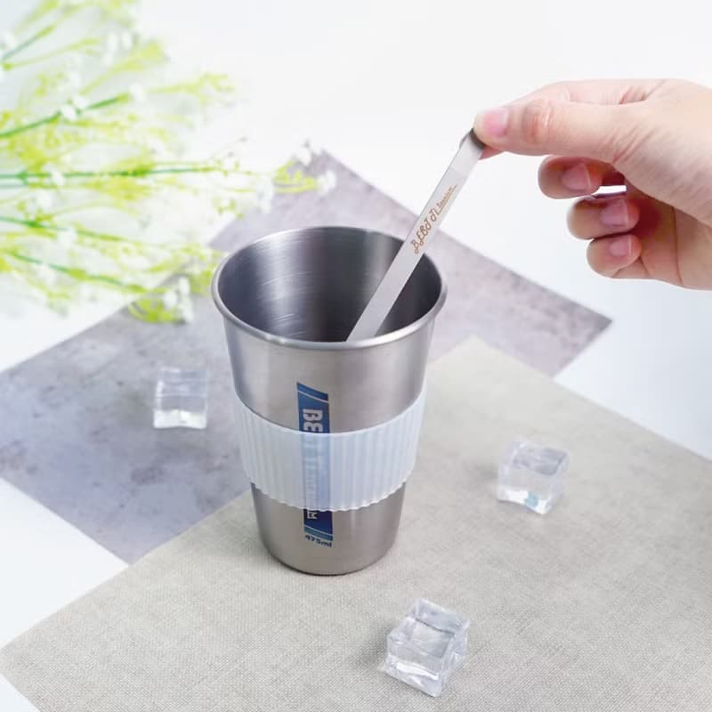 【BEST Ti】熱愛系列-愛運動 髮絲鈦原色 純鈦隨行杯 450ml