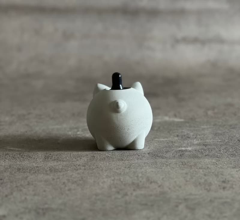 有痣者事竟成/擴香石/豬/精油座/水泥/擺件/蠟燭臺/附贈精油