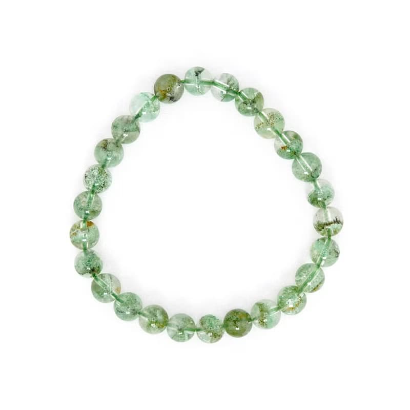 寶麗金珠寶-天然翡翠綠幽靈水晶手珠