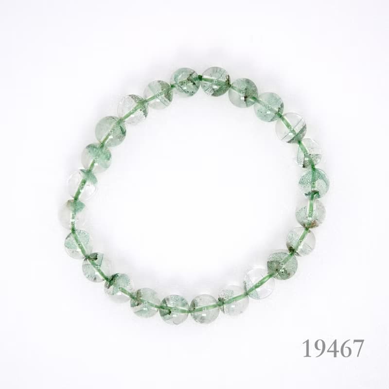 寶麗金珠寶-天然翡翠綠幽靈水晶手珠