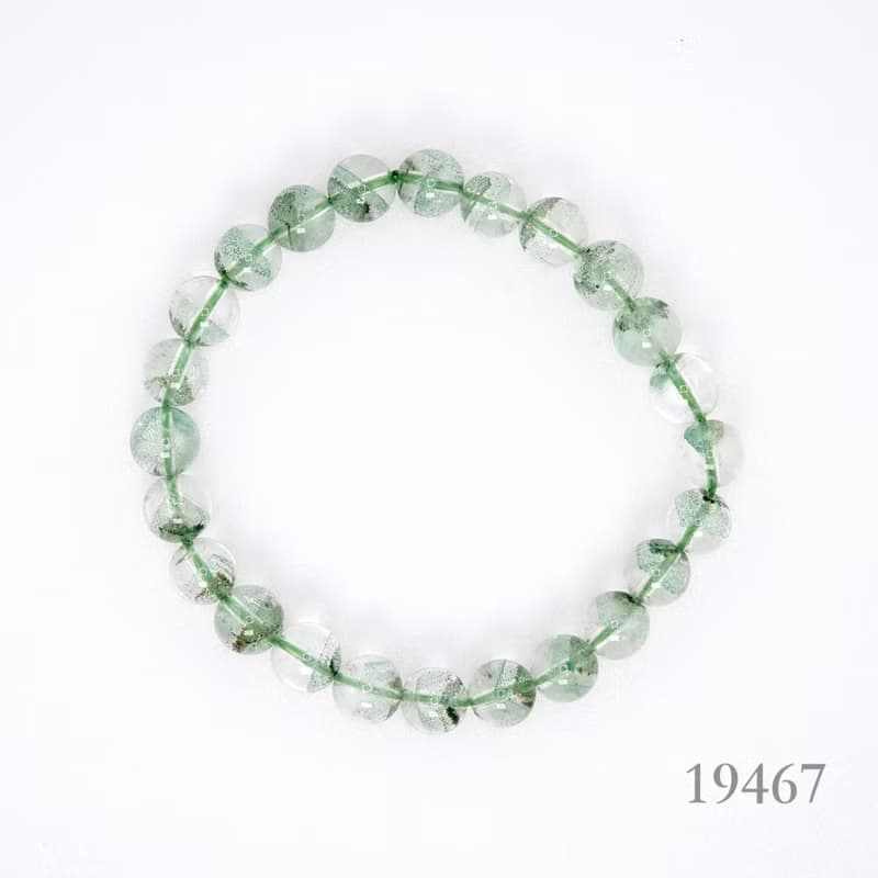 寶麗金珠寶-天然翡翠綠幽靈水晶手珠